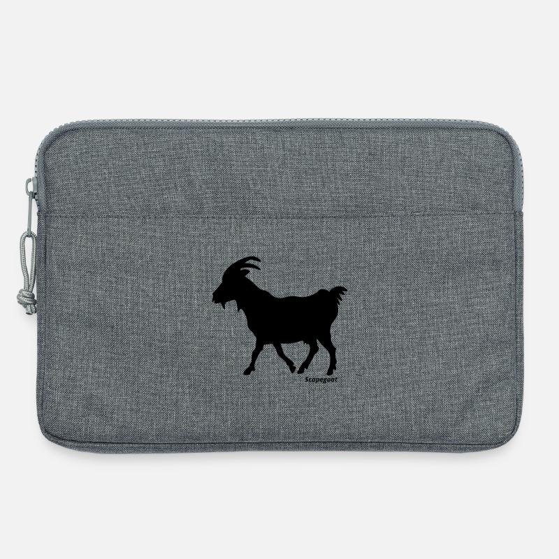 Sündenbock schwarz - Laptoptasche 13" - Grau meliert
