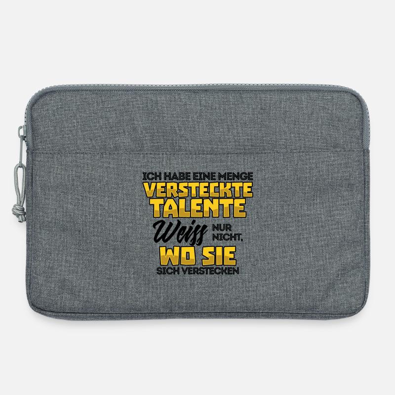 Lustig Witz Cool Statement - Laptoptasche 13" - Grau meliert