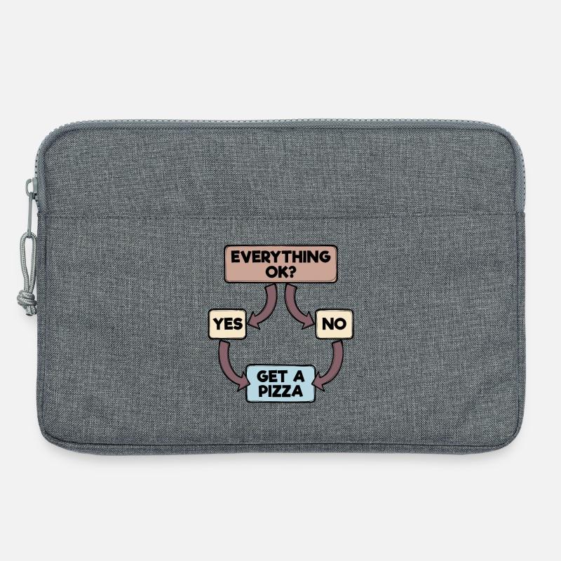 Lustiges Design Cooler Spruch - Laptoptasche 13" - Grau meliert