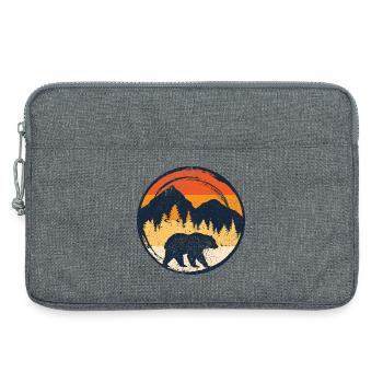 Bär bei Sonnenuntergang im Alpenkreis - Laptoptasche 13" - Grau meliert - Vorne