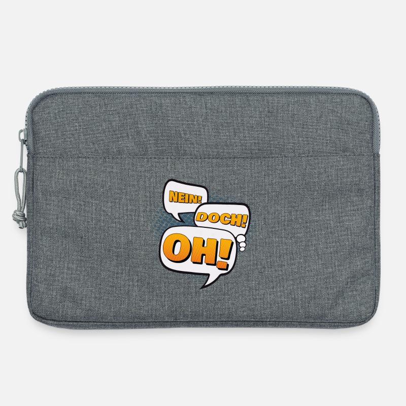 Nein! Doch! Oh! - Laptoptasche 13" - Grau meliert