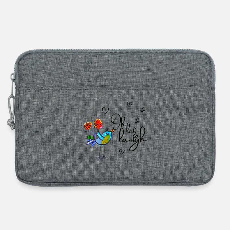 Oh la la laugh - Laptoptasche 13" - Grau meliert