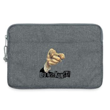Jeder Mensch ist Kunst | DU BIST KUNST - Laptoptasche 13" - Grau meliert - Vorne
