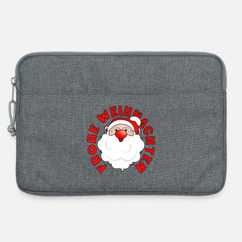 Frohe Weihnachten - WEIHNACHTSMANN - Laptoptasche 13" - Grau meliert