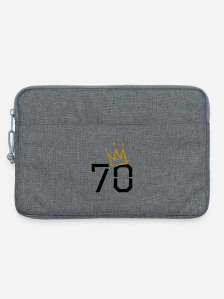 70 Geburtstag - Laptoptasche 13" - Grau meliert