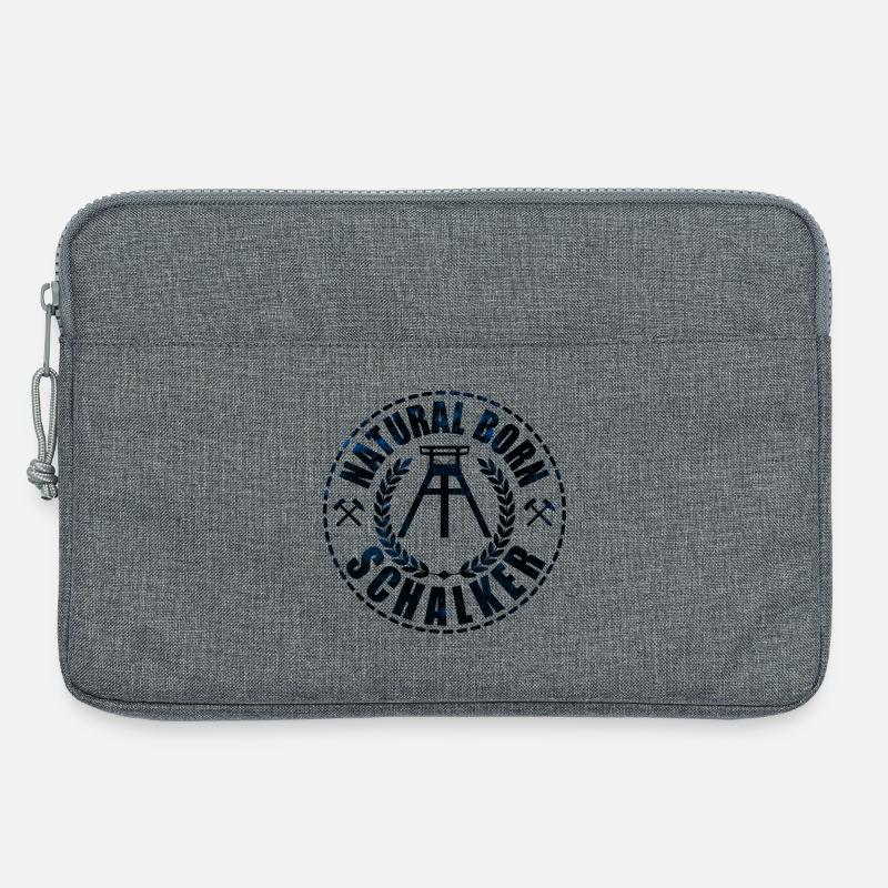 Natural Born Schalker | Schalke Geschenkidee - Laptoptasche 13" - Grau meliert