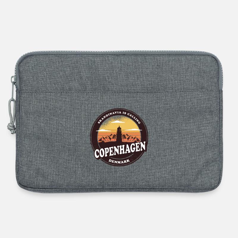 Kopenhagen Dänemark Leuchtturm Design - Laptoptasche 13" - Grau meliert
