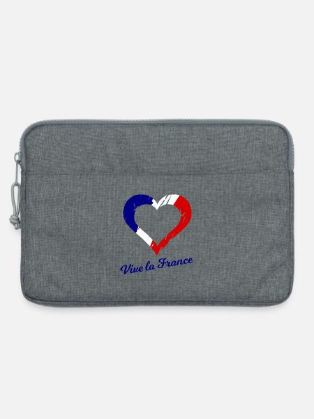 Es lebe Frankreich - Laptoptasche 13" - Grau meliert