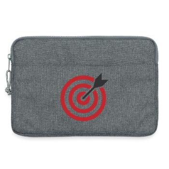 Zielscheibenpfeil - Laptoptasche 13" - Grau meliert - Vorne
