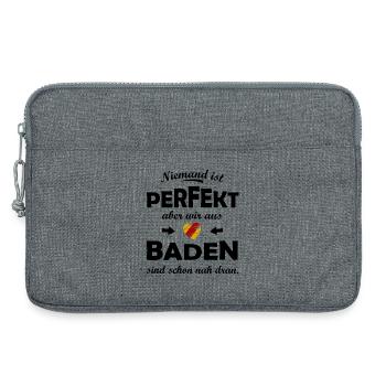 Perfekt aus dem Badener Land - Laptoptasche 13" - Grau meliert - Vorne