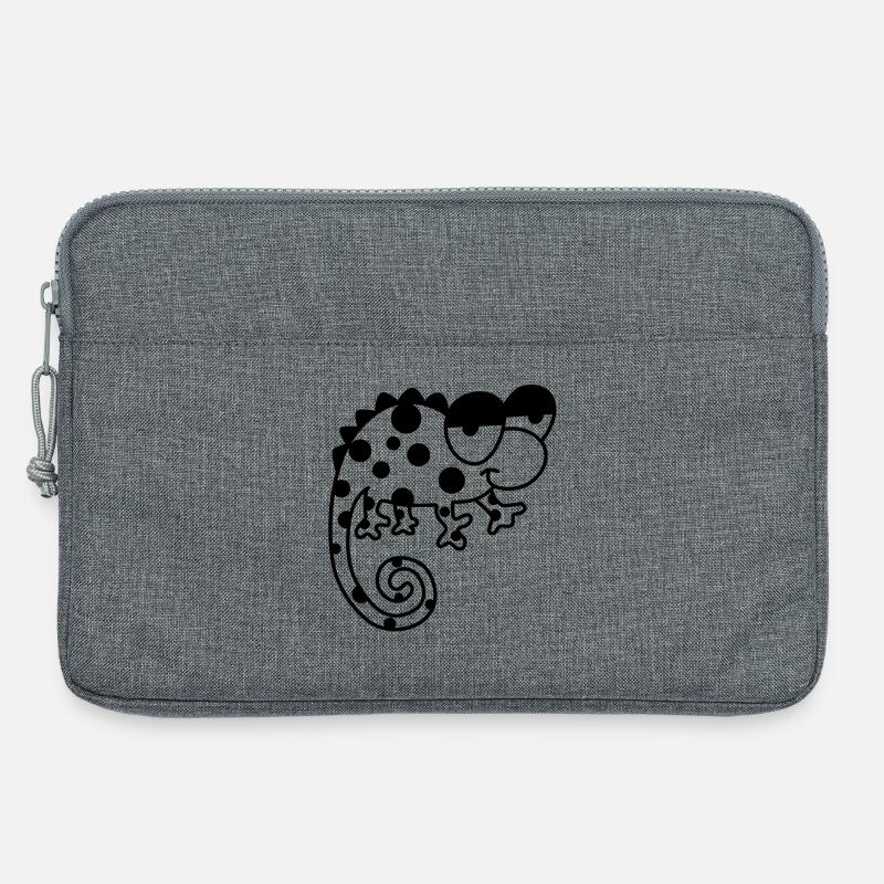 Chamäleon – Farbwechselndes Reptil, stylisch Vinta - Laptoptasche 13" - Grau meliert