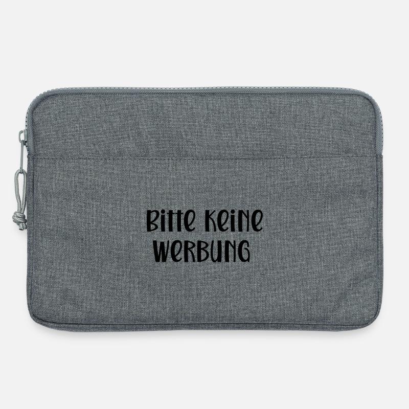 Bitte keine Werbung - Laptoptasche 13" - Grau meliert