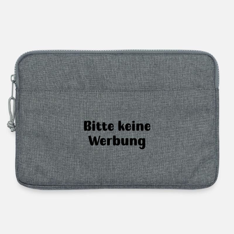 Bitte keine Werbung - Laptoptasche 13" - Grau meliert