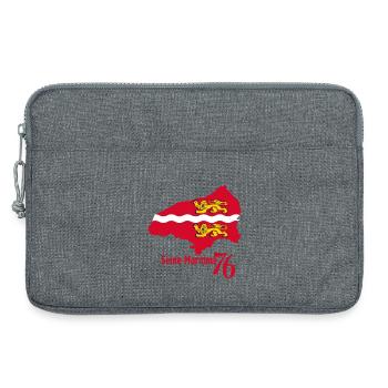 Seine maritime - Sacoche pour ordinateur portable 13 pouces - gris chiné - Devant