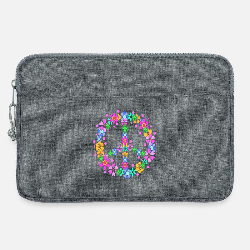 Friedenszeichen Friedensbewegung Liebe Frieden - Laptoptasche 13" - Grau meliert