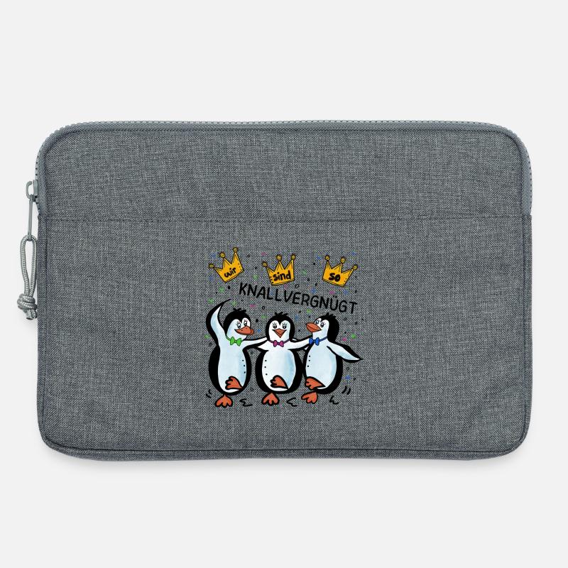 Pinguine - Wir sind so knallvergnügt - Laptoptasche 13" - Grau meliert