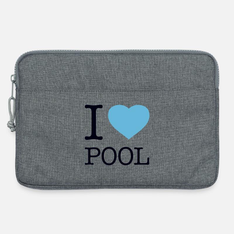 I LOVE POOL - Laptoptasche 13" - Grau meliert