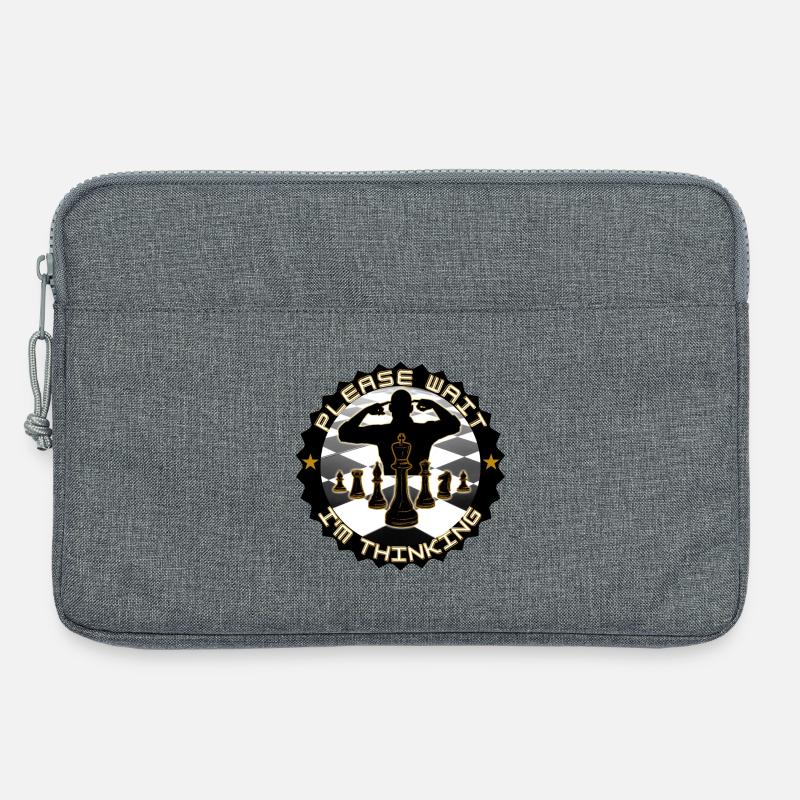 Chess please wait I think - Laptop bag 13" - heather grey