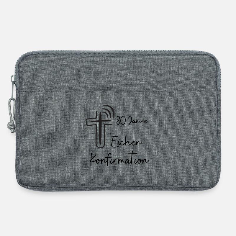 Eichen-Konfirmation 80 Jahre Jubelkonfirmation - Laptoptasche 13" - Grau meliert