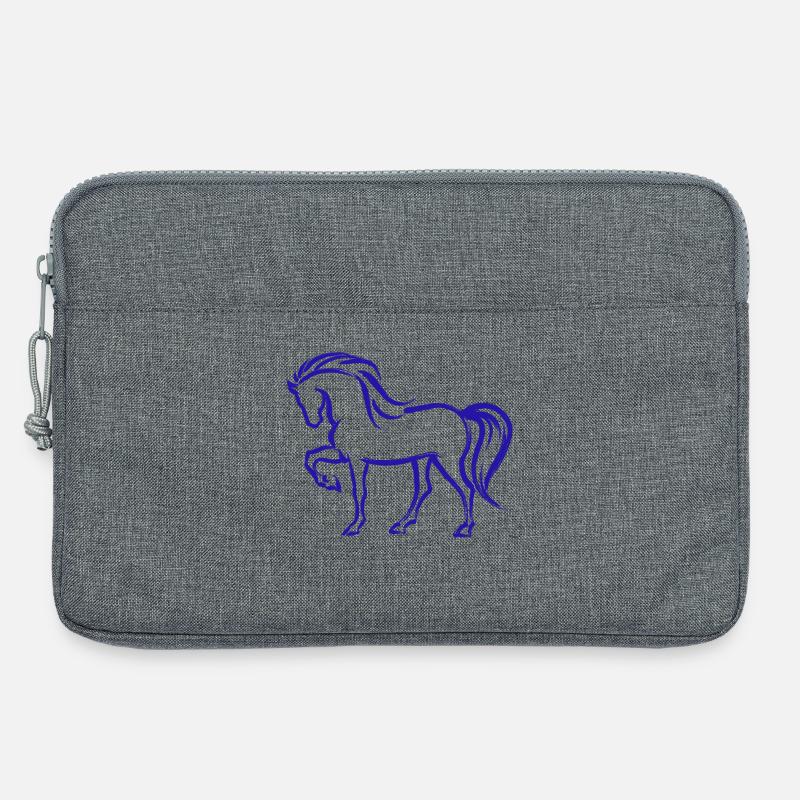 Cool Pferde Islandpferde Stute Pferdeliebe - Laptoptasche 13" - Grau meliert
