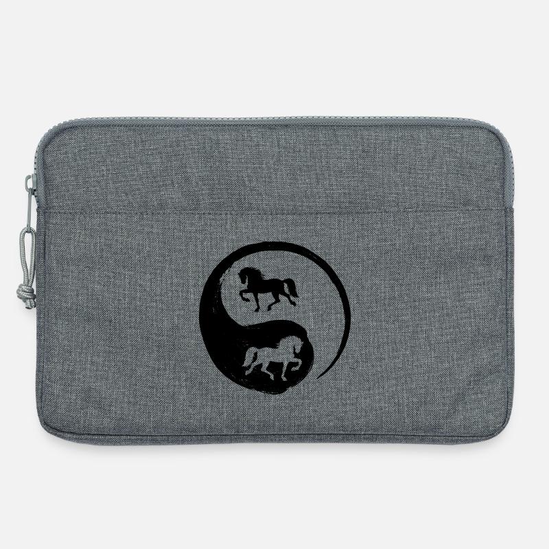 Islandpferde Isländer Pferdenarr Pferdeliebe - Laptoptasche 13" - Grau meliert