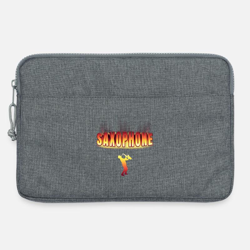 Saxophon Design - Laptoptasche 13" - Grau meliert
