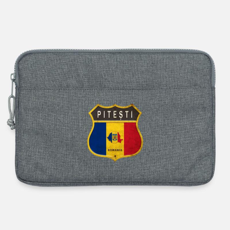 Pitești Rumänien Wappen Design - Laptoptasche 13" - Grau meliert