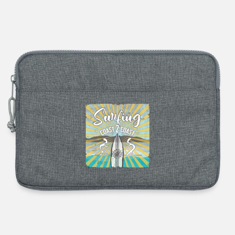 Surfthema Coast 2 Coast Vintage Design - Laptoptasche 13" - Grau meliert