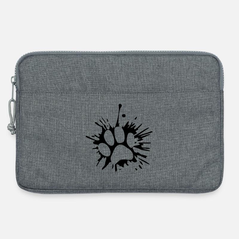 Pfotenabdruck - Laptoptasche 13" - Grau meliert