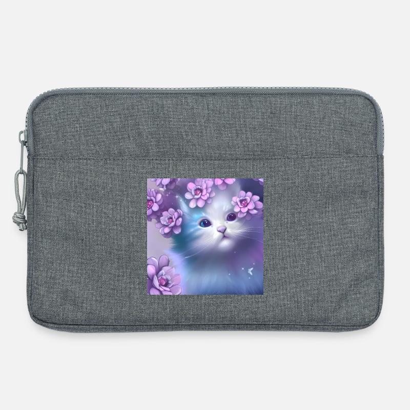 Süßes Kätzchen - Laptoptasche 13" - Grau meliert