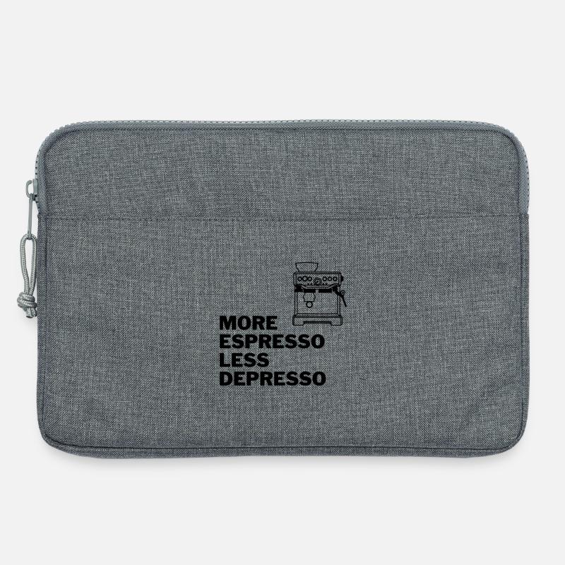 MORE ESPRESSO LESS DEPRESSO - Laptoptasche 13" - Grau meliert