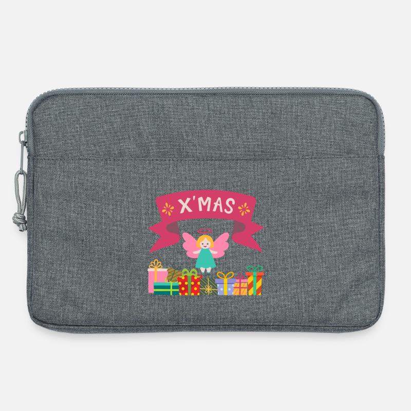 XMAS Engel mit Geschenken - Laptoptasche 13" - Grau meliert