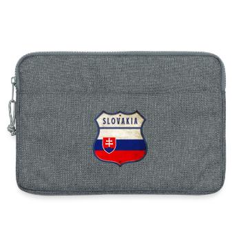 Slowakei Flaggen Wappen Design - Laptoptasche 13" - Grau meliert - Vorne
