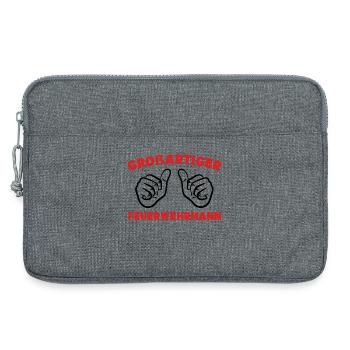 Feuerwehrmann Statement Feuerwehr Lebensretter - Laptoptasche 13" - Grau meliert - Vorne