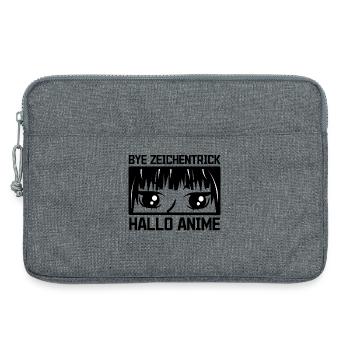 Zeichentrick Anime Statement Manga Comic Kanji - Laptoptasche 13" - Grau meliert - Vorne