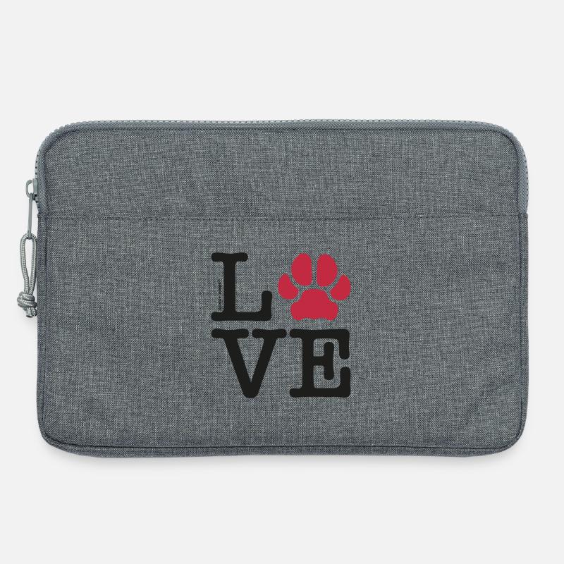 LIEBE - Laptoptasche 13" - Grau meliert