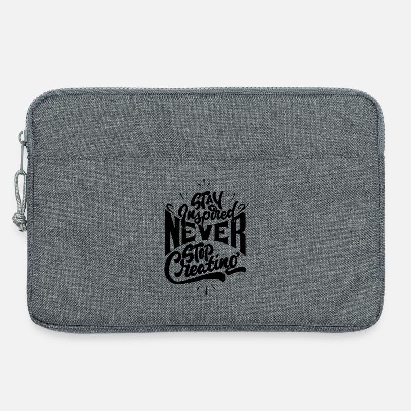 Stay inspired never stop creating - Laptoptasche 13" - Grau meliert