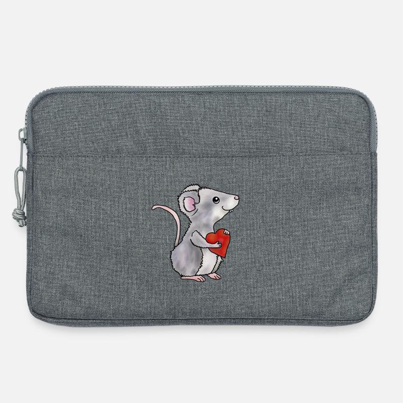 Herzmaus - Laptoptasche 13" - Grau meliert