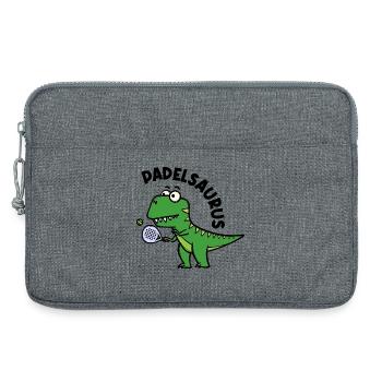 Dinosaur Padel Player Racket Ball Dire - Sacoche pour ordinateur portable 13 pouces - gris chiné - Devant