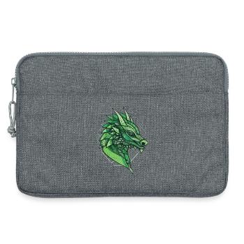 Dragon stylisé, géométrique - Sacoche pour ordinateur portable 13 pouces - gris chiné - Devant