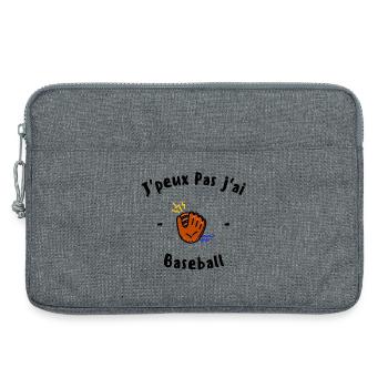 J peux pas j ai Baseball - Sacoche pour ordinateur portable 13 pouces - gris chiné - Devant