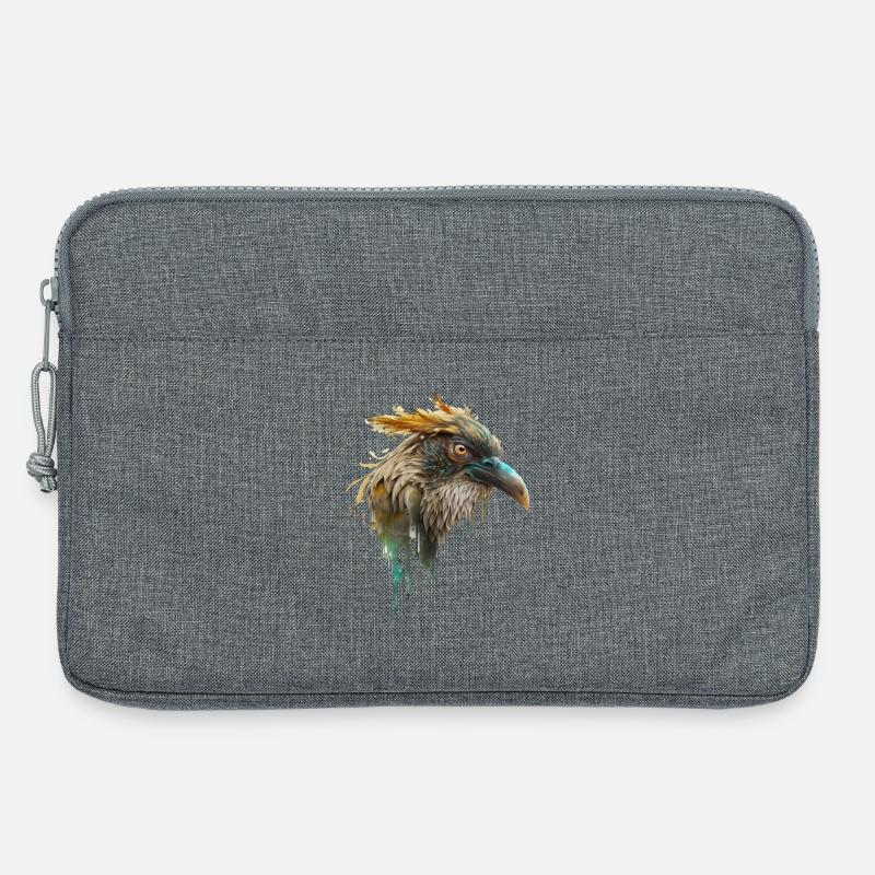 Schöner Rabenkopf, Rabendesign, Schöner Vogel - Laptoptasche 13" - Grau meliert