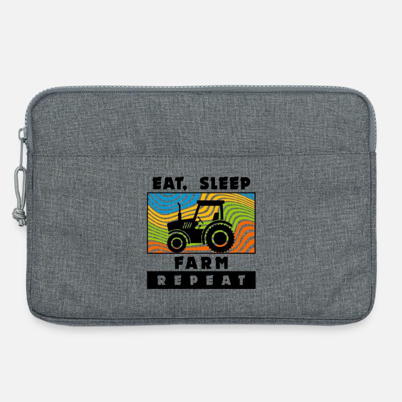 Traktor Bauer Bauernhof Landmaschinen Statement - Laptoptasche 13" - Grau meliert