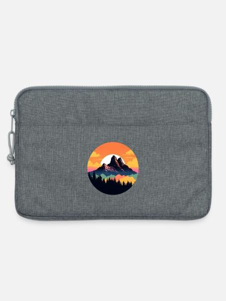 Malerischer Berg - Laptoptasche 13" - Grau meliert