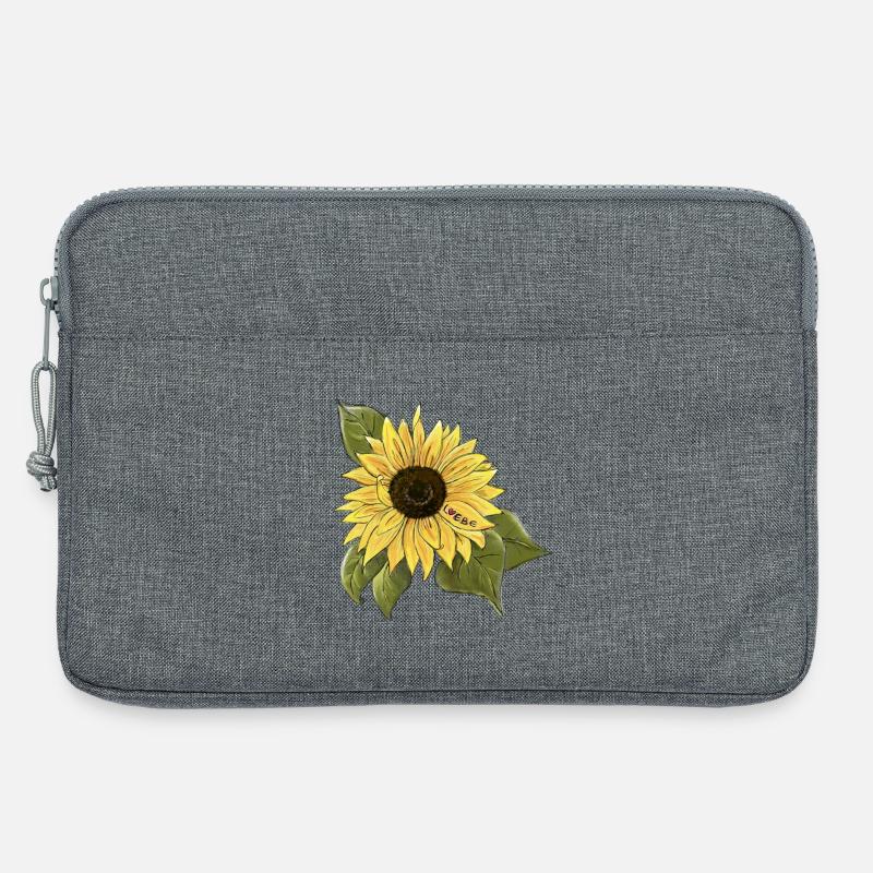 Sonnenblume 🌻 - Laptoptasche 13" - Grau meliert