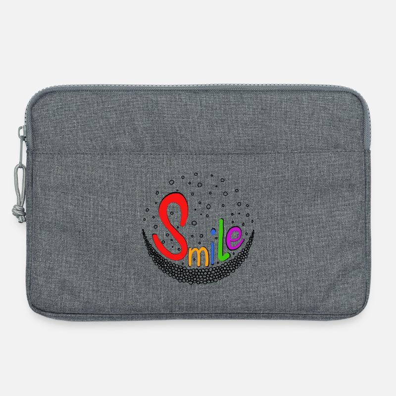 Smile bunt - Laptoptasche 13" - Grau meliert