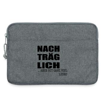 Nachträgliche Grüße Geburtstagswünsche Liebe - Laptoptasche 13" - Grau meliert - Vorne