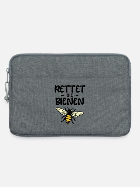 Umweltschützer Biene Statement Umwelt Artenschutz - Laptoptasche 13" - Grau meliert