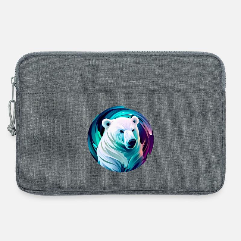 Weißer Eisbär - Laptoptasche 13" - Grau meliert