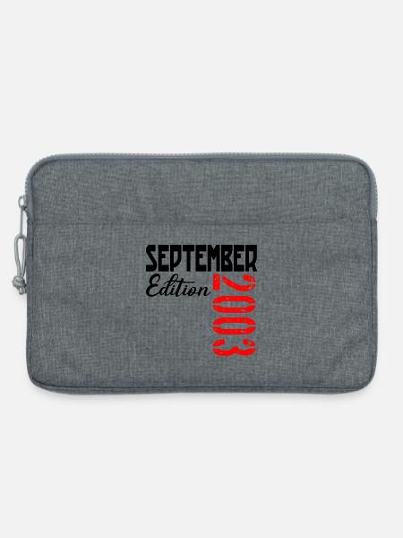 23. Geburtstag September 2003 - Laptoptasche 13" - Grau meliert